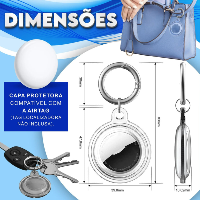 Capa Capinha Case Compatível Airtag À Prova Dágua Chaveiro