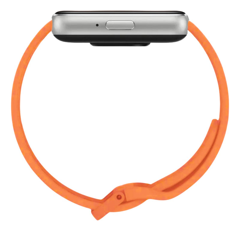 Pulseira Fecho Silicone Para Samsung Galaxy Fit 3 Sm-r390 Cor Nude Largura Da Pulseira 20 Mm
