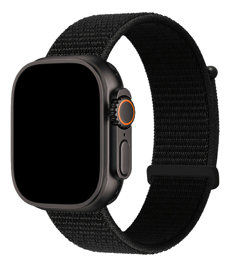 Pulseira Nylon Loop Preto-absoluto Compatível Apple Watch 46/45/44/ 49mm