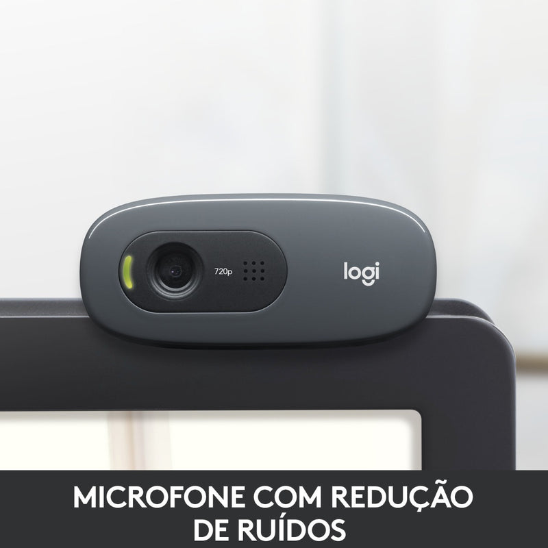 Webcam HD Logitech C270 com Microfone Embutido