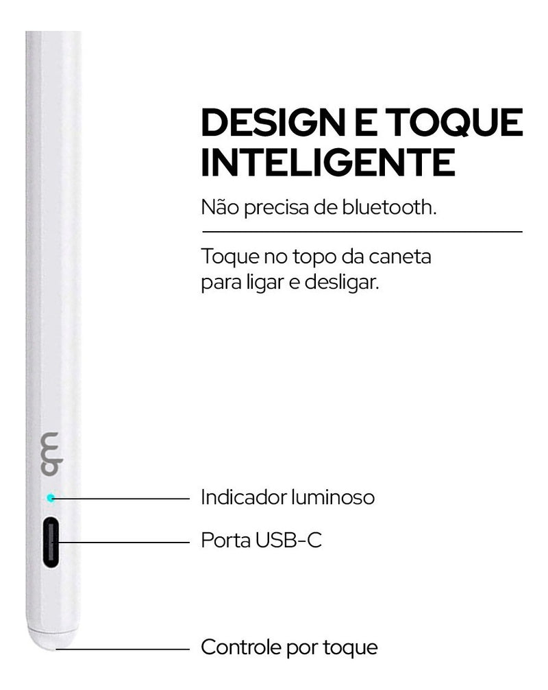 Caneta Pencil Wb Compatível C/ iPad Com Palm Rejection 1.0mm