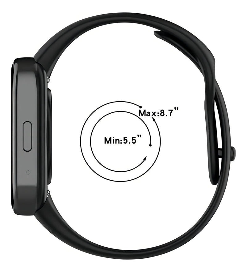 Pulseira Premium Para Xiaomi Redmi Watch 3 Active Tela 1.83 Cor Preto