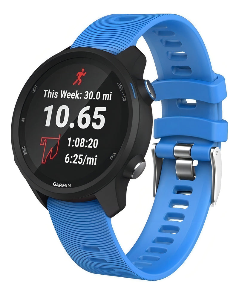 Pulseira Silicone Garmin Forerunner 245 645 Music Watch Cor Verde-claro Largura 20 Mm