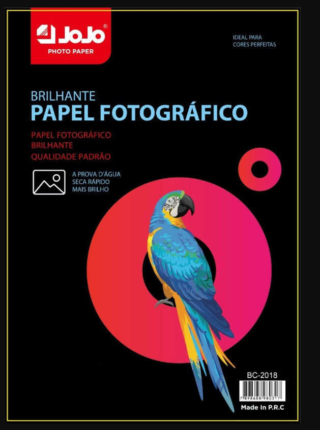 A4 Jojo Paper papel fotográfico fosco 230 g 100 folhas branco