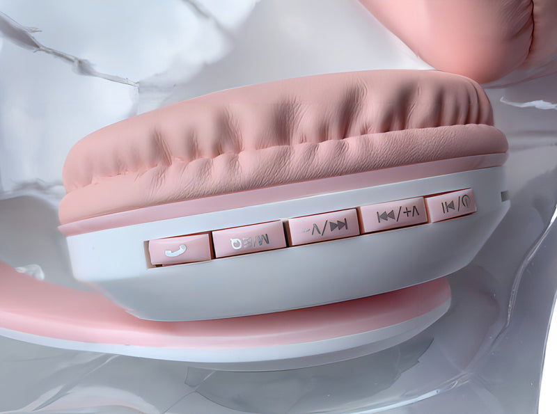 Fone Gatinho Sem Fio Com Led Bluetooth Infantil Meninas Gato