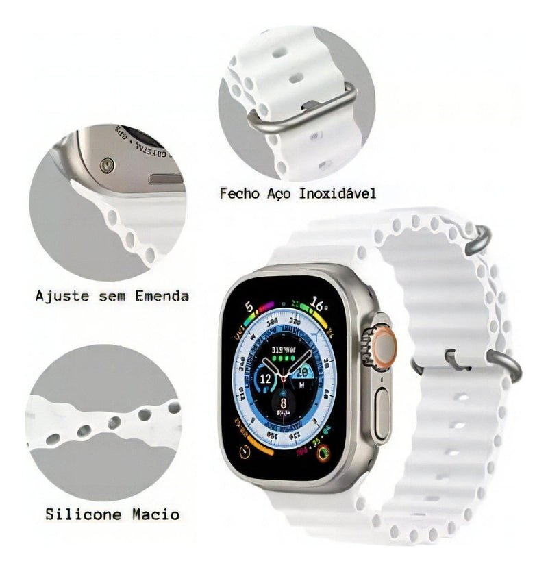 Pulseira Oceano Para Apple Watch Ultra 49mm Cor Lilás