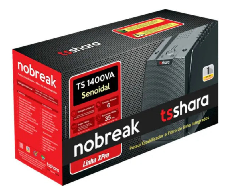 Nobreak Ts Shara Xpro 4551 Senoidal 1400va Bivolt Preto