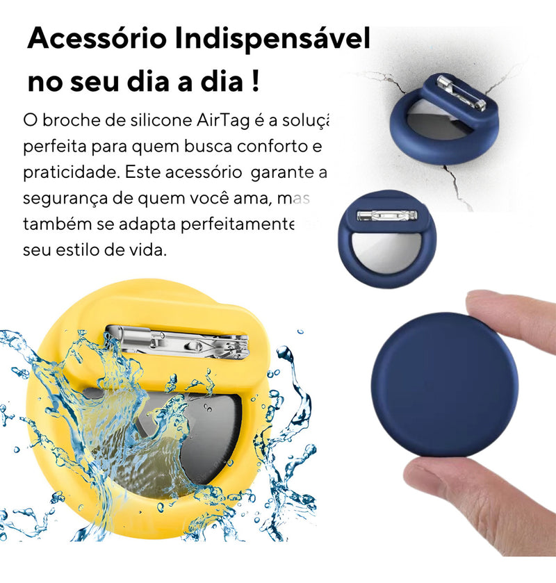 Capa Case Silicone Pin Para Airtag Rastreador Roupa Infantil