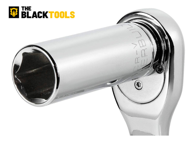 Jogo De Soquetes Longos Sextavado 1/2 Pol Aço Crv 10 A 22mm Tks100 The Black Tools