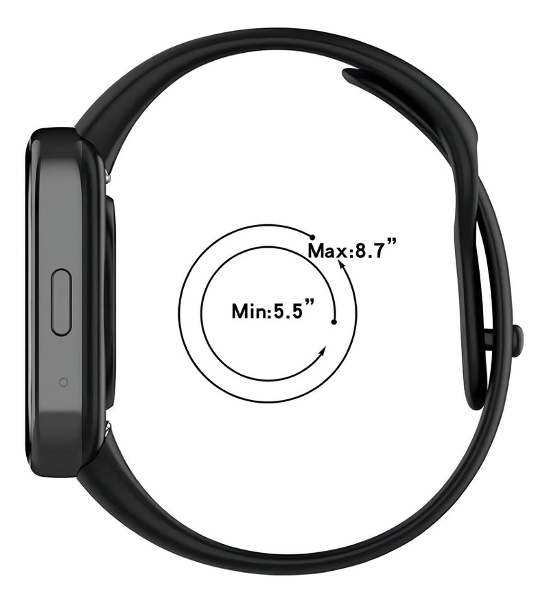 Pulseira Premium Para Xiaomi Redmi Watch 3 Active Tela 1.83 Cor Preto