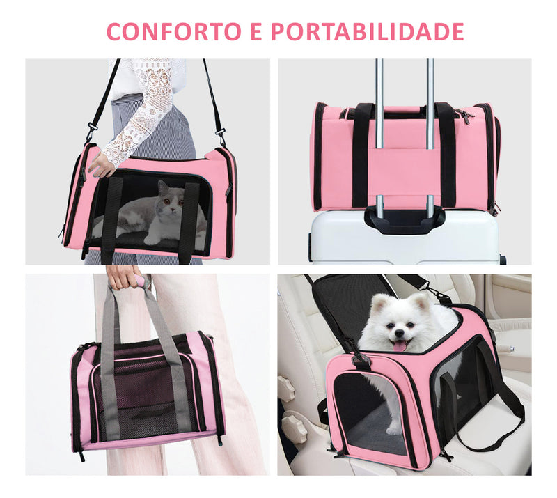Bolsa Transporte Pet Caixa Transporte Médio Avião Paw Up Cor Verde