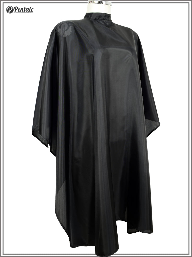 Capa De Corte Cabeleireiro / Barbearia Nylon Preto Pentale