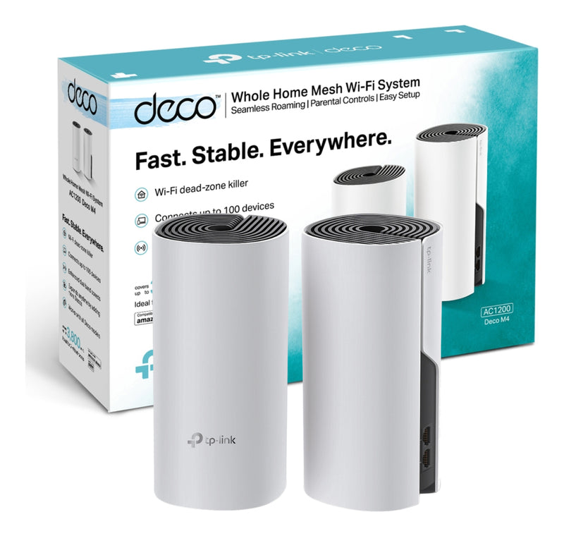 Kit 2 Roteador Tp-link Deco M4 Mesh Gigabit Dual-band Ac1200 Cor Branco