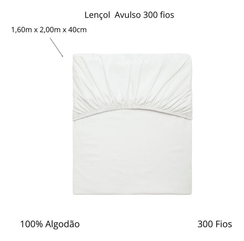 Lençol Avulso Casal 300 Fios Kacyumara Satinee 100% Algodão Cor In Rose Lençol Satinee 300