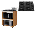 Kit Balcão Turim Com Fogão Cooktop 4 Bocas Itatiaia Preto