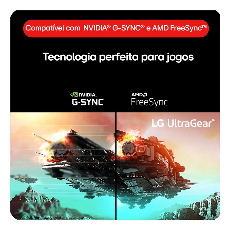 Monitor Gamer LG UltraGear 24” 24GS60F-B IPS Full HD 180Hz 1ms (GtG) NVIDIA® G-SYNC® AMD FreeSync™ HDR10 sRGB 99% HDMI DisplayPort
