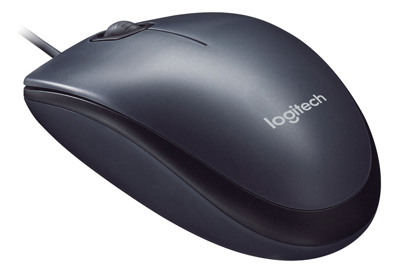 Mouse Logitech M90, Usb, 1000dpi, Ambidestro, Cinza E Preto