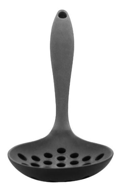 Escumadeira De Silicone Preta 28,5cm X 8cm
