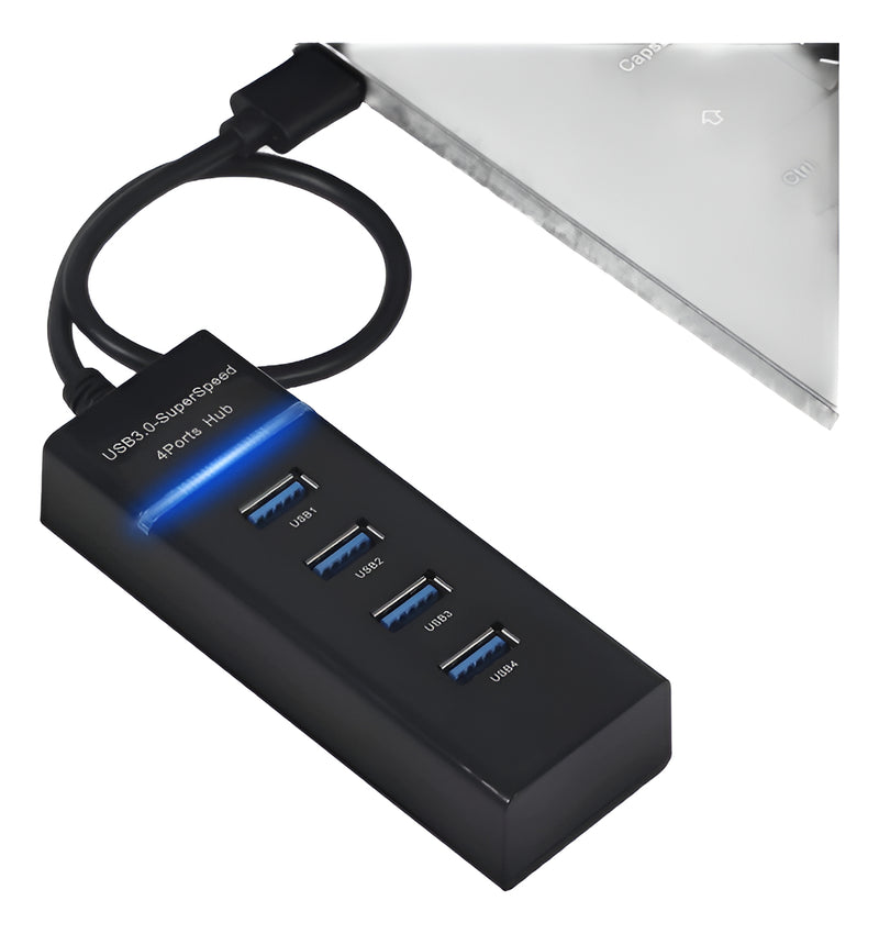 Pafesa Tech Extensão Hub Cabo Usb 3.0 Alta Velocidade Adaptador Com 4 Portas Usb Para Mouse Teclado Notebook Pc