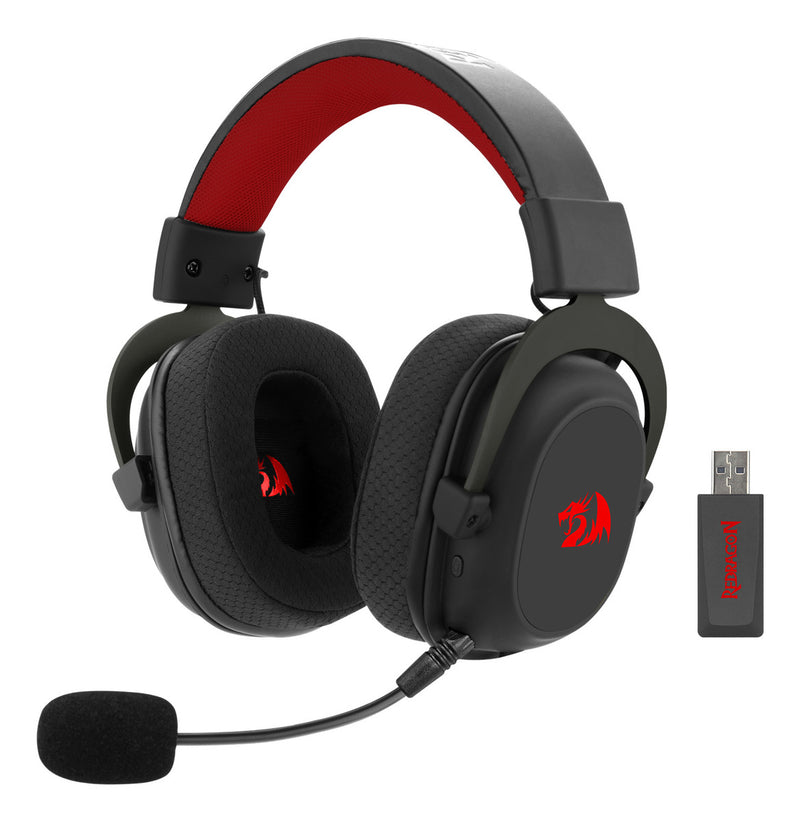 Headset Gamer Redragon H510-Pro Zeus Rgb Wireless 7.1 53mm Preto