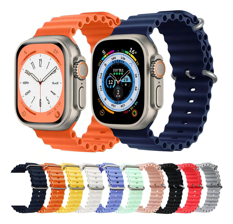 Pulseira Oceano Para Apple Watch Ultra 49mm Cor Rosa-claro