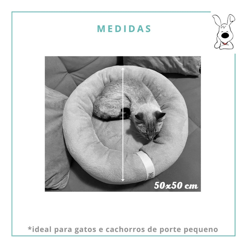 Cama De Gato Caminha Nuvem Ninho Pet Soft Redonda 50x50cm