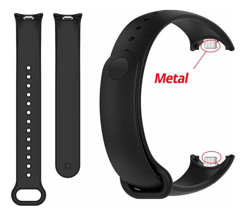 Pulseira Silicone Trava Metal Sport Compatível C/ Mi Band 8 Cor Vermelho