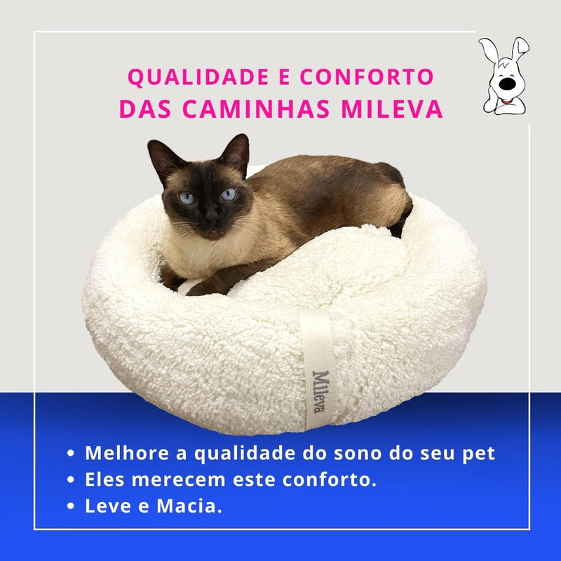 Cama De Gato Caminha Nuvem Ninho Pet Soft Redonda 50x50cm