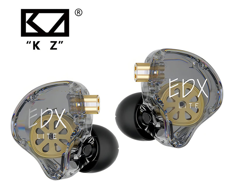 Fone De Ouvido Kz Edx Lite Dj Musical Retorno Palco In-ear Cor Fume