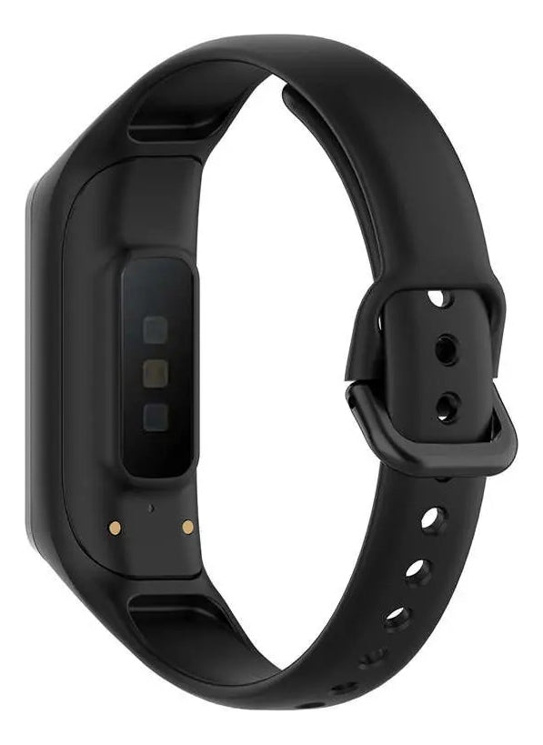 Pulseira Silicone Para Smartwatch Samsung Galaxy Fit2 R220 Cor Preto