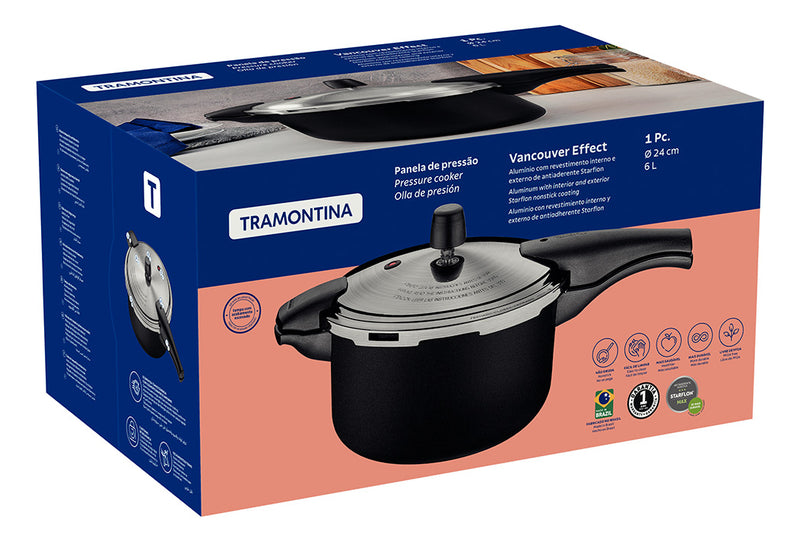 Tramontina 6,0l Vancouver 24 Cm Grande Panela De Pressão