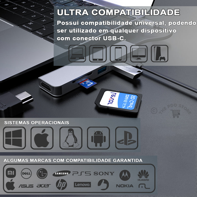 Hub Usb 8 Portas Usb 3.0 5 Gbps Extensor Adaptador Usb 3.0 Computador Pc Notebook Pdo Store