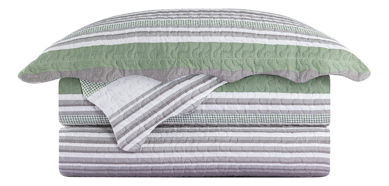 Kit Cobre Leito Colcha King Patchwork Evolution Dupla Face 3 pçs Camesa
