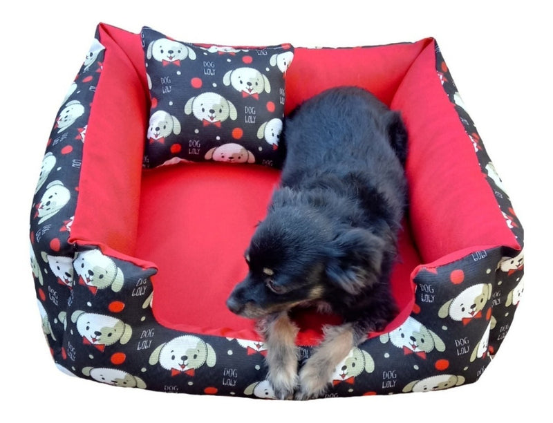 Cama Berço Gv Enxovais Pet Pequena Lavável - Resistente Cor Vermelho