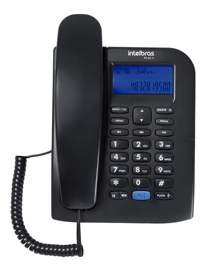 Telefone Fixo Tc 60 Id Preto Intelbras Com Display LED