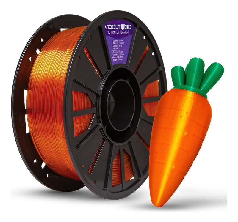 Filamento Petg Premium Translúcido 1kg - Voolt3d Cor Natural translúcido