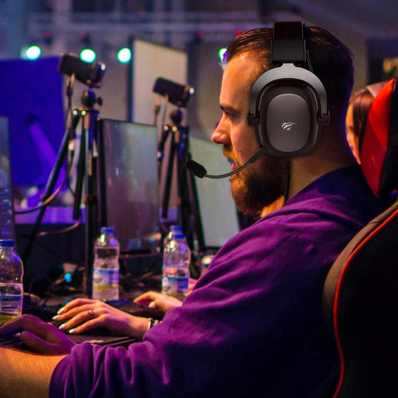 Headset Gamer Havit H2002d Edição Cores White Red Roxo Pink Cor Azul