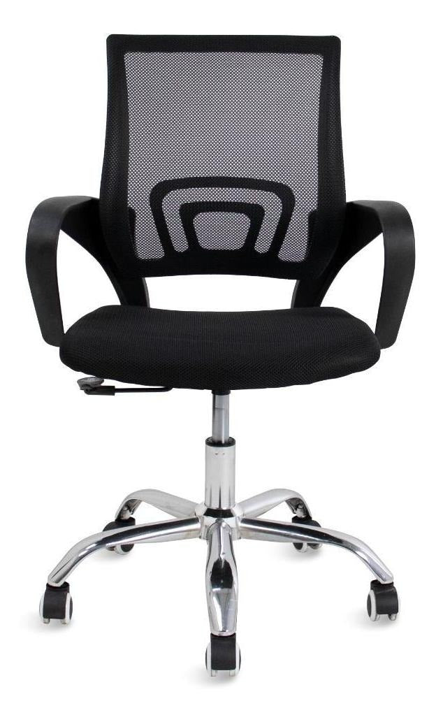 Cadeira de Escritório Pctop Office Fit 1001 9050 Ergonômica Preta com Estofado de Mesh y Tecido