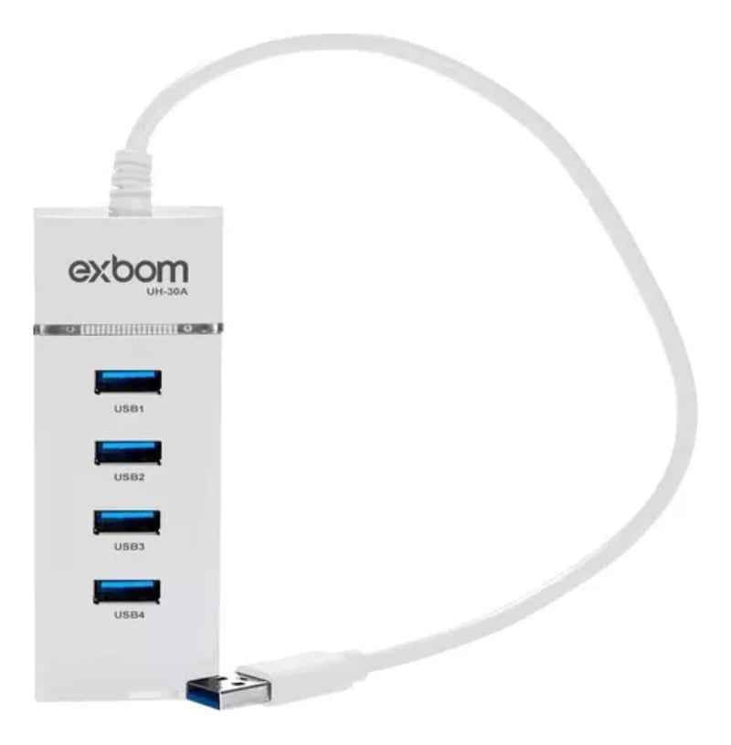 Exbom UH-30A hub USB 3.0 extensor preto