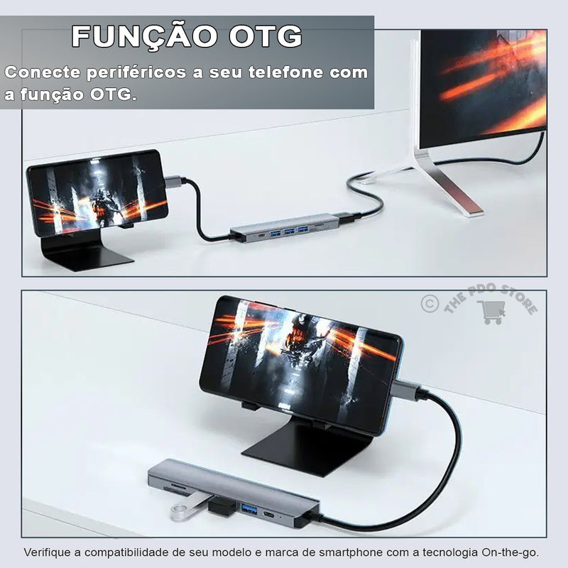 Hub Usb 8 Portas Usb 3.0 5 Gbps Extensor Adaptador Usb 3.0 Computador Pc Notebook Pdo Store