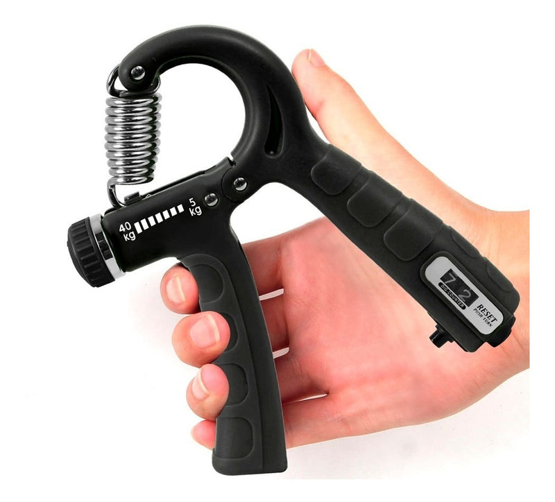Hand Grip Preto Com Ajuste Intensidade Fortalecimento Mãos