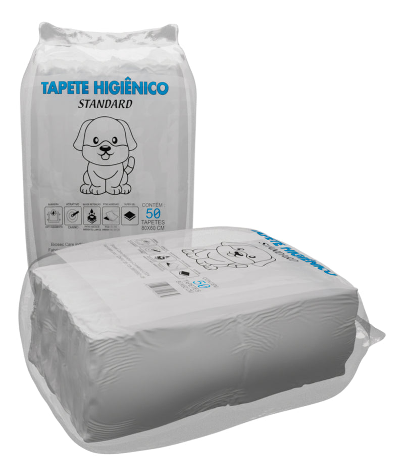 Tapete Higiênico Cachorro 50 Unidades Standard 1ª Linha (80x60) fralda manta absorvente pet cachorro cão