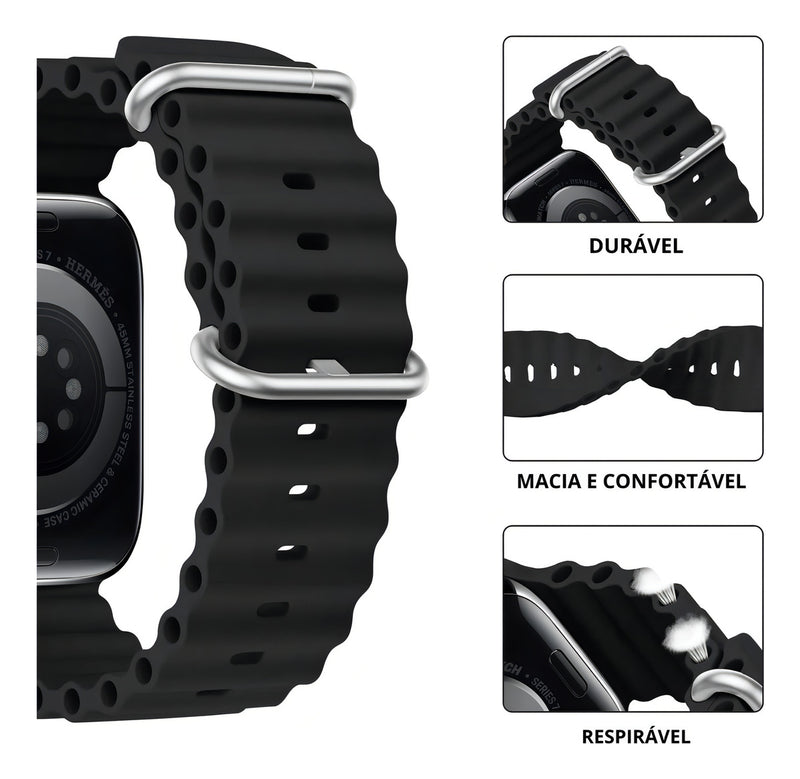 Pulseira Oceano Para Apple Watch Ultra 49mm Cor Lilás