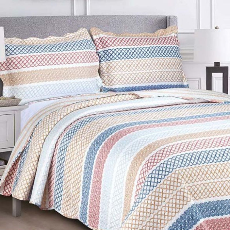 Colcha King Size Estampada Patchwork 2,80 X 2,60m