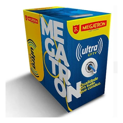 Caixa De Cabo Cftv Cat5 Certificado Homologado Anatel 300m Azul Megatron