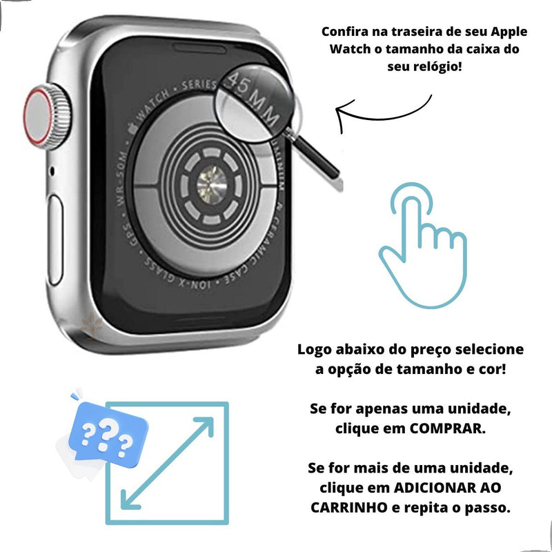 Capa Case Bumper Compatível Apple Watch 38 40 41 42 44 45 49