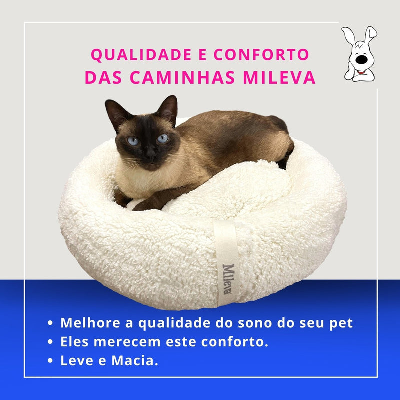 Cama De Gato Caminha Nuvem Ninho Pet Soft Redonda 50x50cm