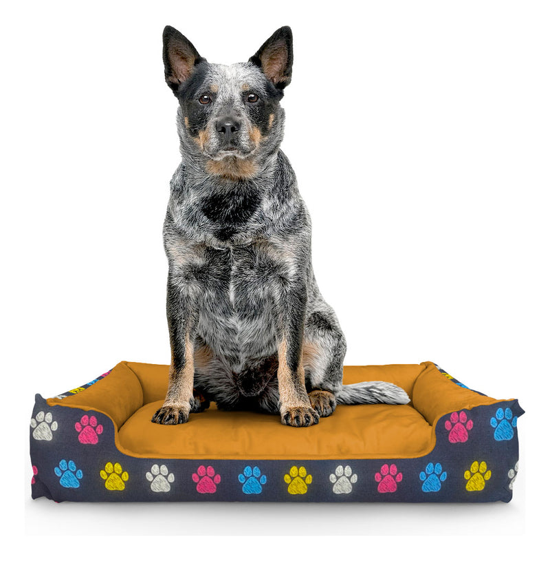 Cama Pet Luxo Cães Gatos Confortável Redonda Impermeável G Cor Marrom Desenho Liso