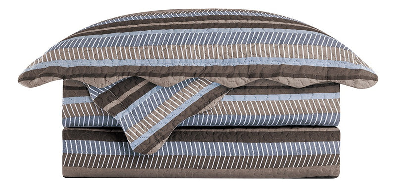 Kit Colcha 2 Peças Microfibra 160cm X 230cm Galáxia Cor Azul