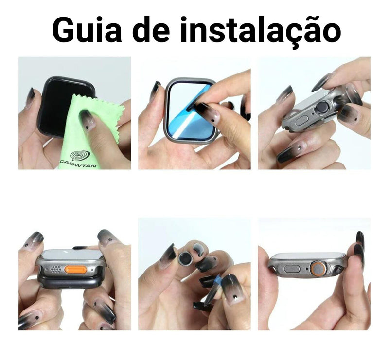 Bumper Capa Aparencia Para Apple Watch 40m 41m 44m 45m 46m